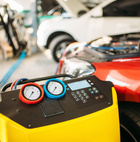 Air conditioning station for diagnostic